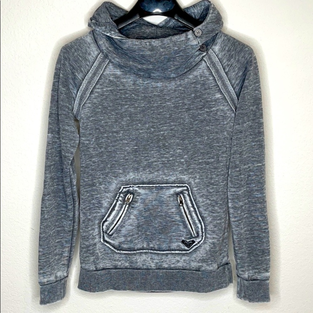 Roxy hooded sweatshirt-cowl neck,zip pockets